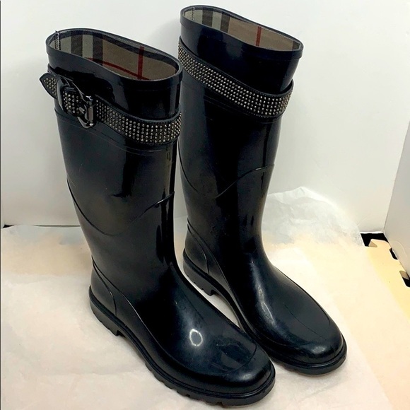 Burberry Shoes - Burberry Black patten Rhinestone encrusted Rain